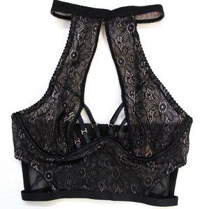 Victoria's Secret Very Sexy Lace Unlined High-Neck Cutout Keyhole Bra